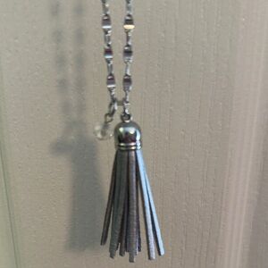 Silver Tassel Necklace